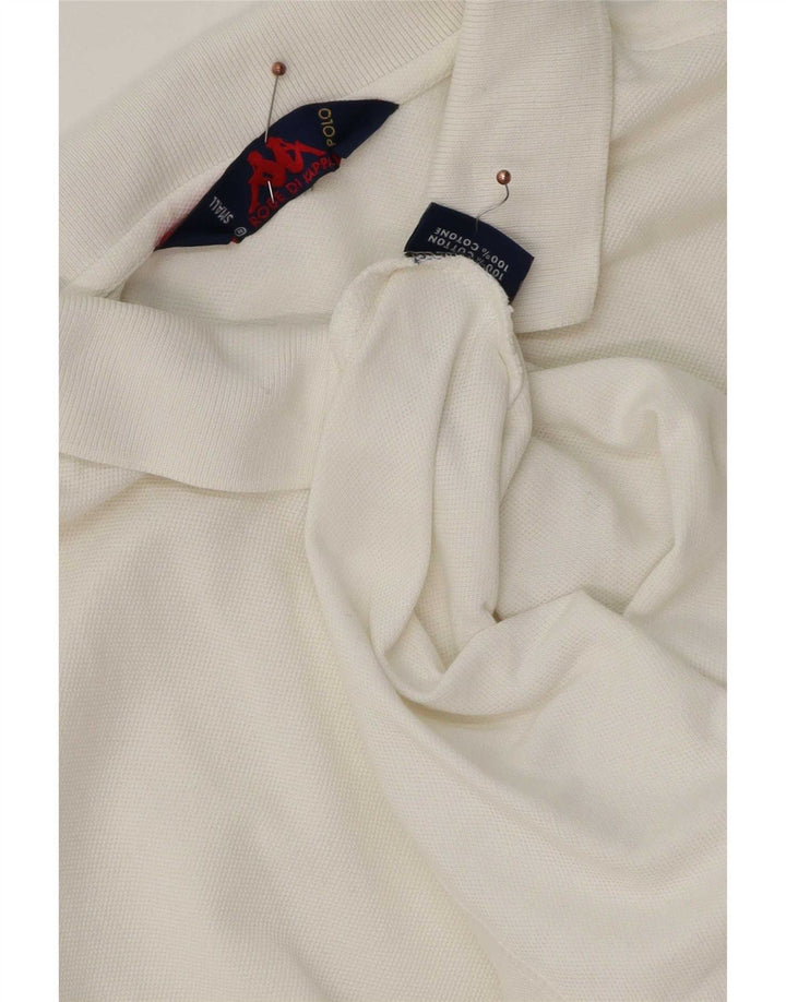Kappa Polo à Manches Longues Homme Petit Blanc Coton