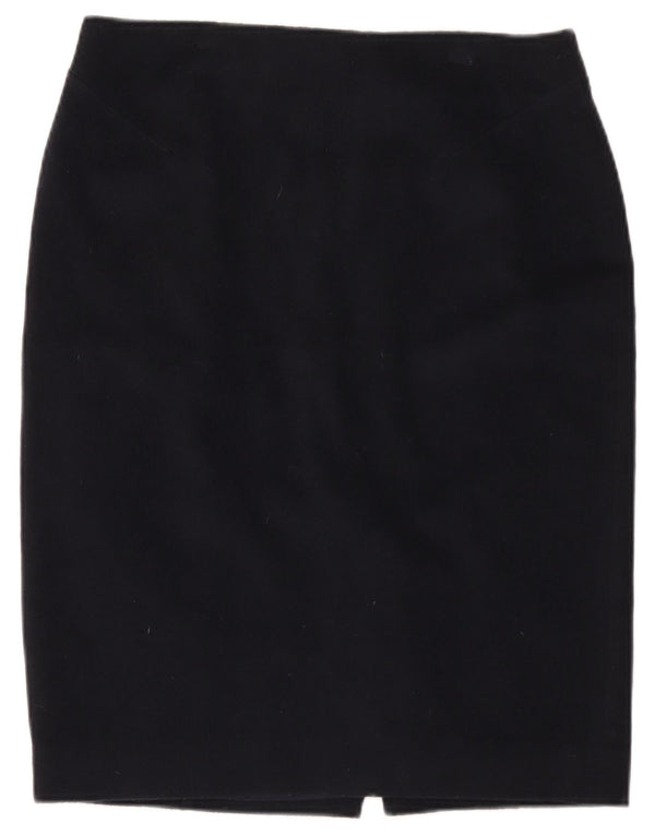 Hobbs Jupe Crayon Femme UK 14 Large W32 Laine Bleu Marine