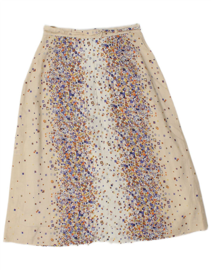 PANCALDI & B Ensemble jupe 2 pièces pour femme UK 4 XS W24 Coton géométrique beige