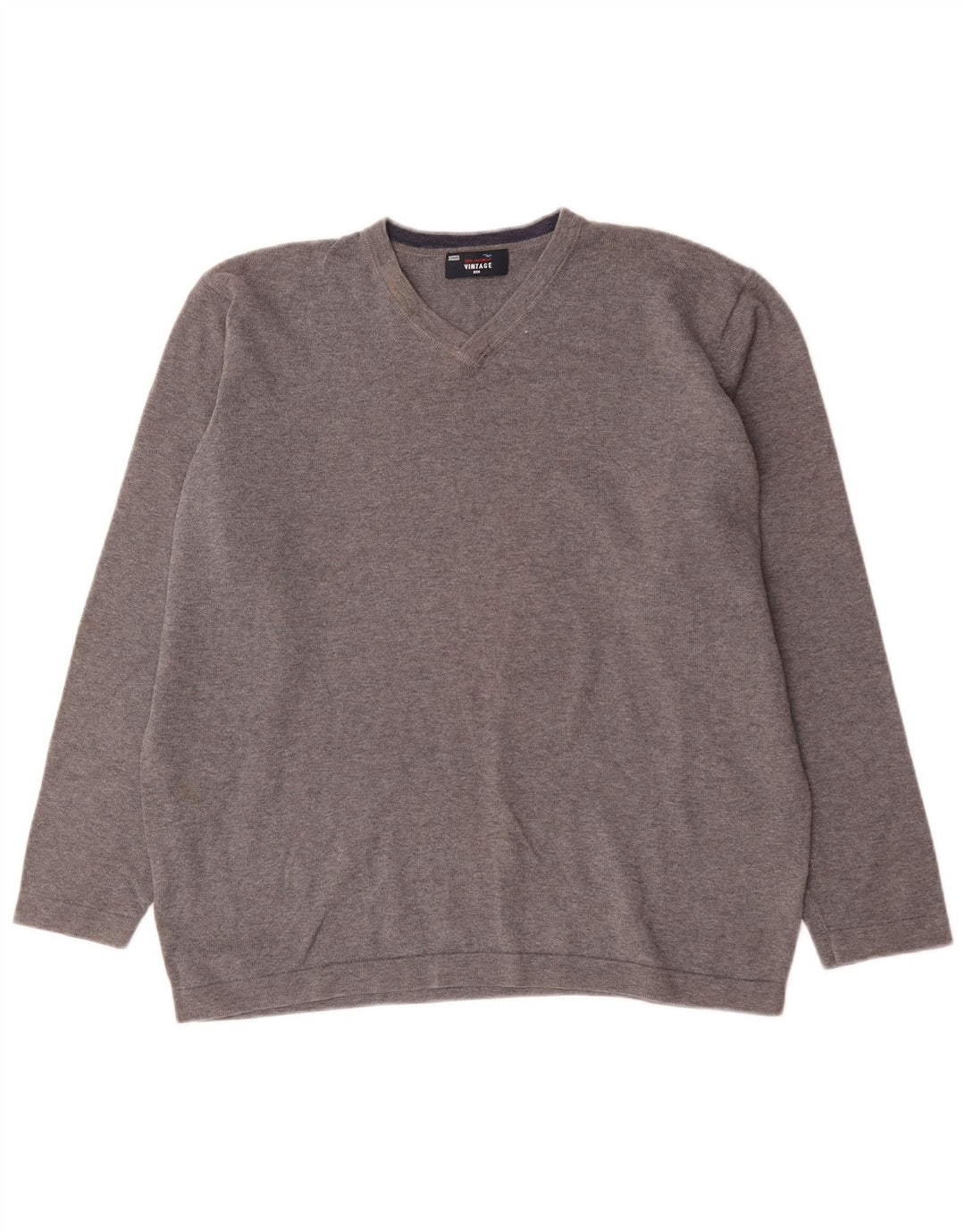 Marks & Spencer Pull col V pour homme XL Gris Coton