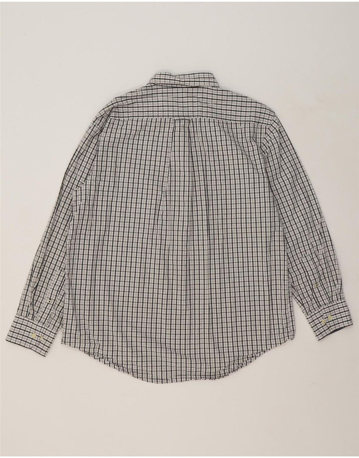 IZOD Mens Grant Fit Shirt Large White Check Cotton Vintage Izod and Second-Hand Izod from Messina Hembry 