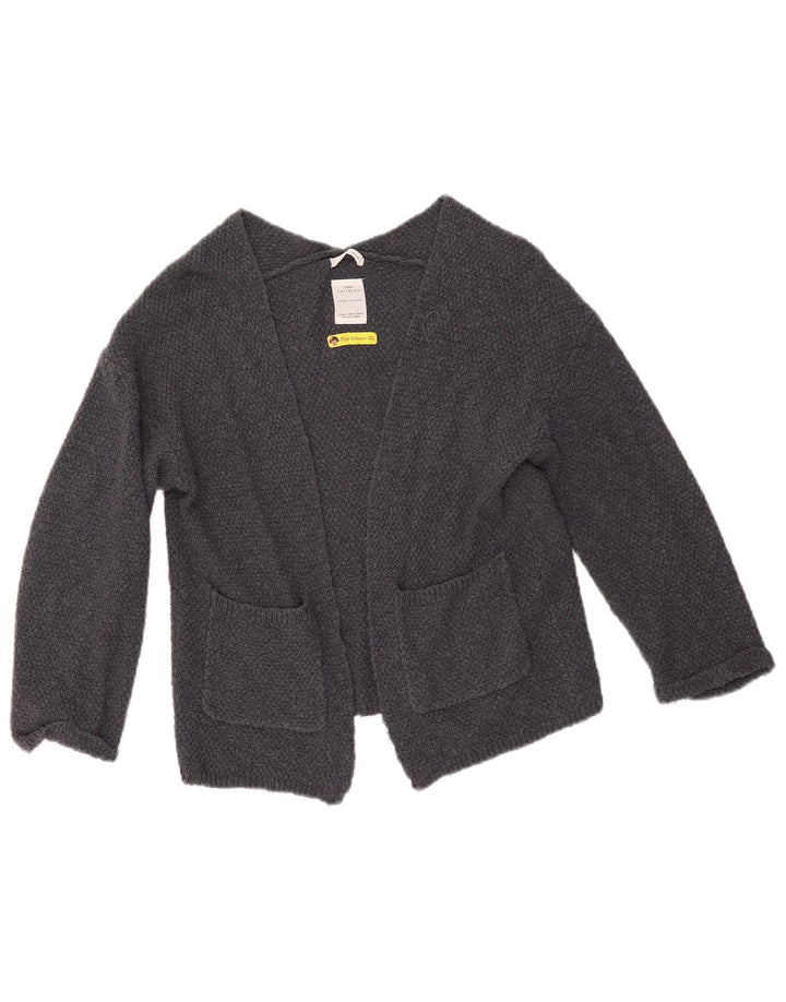 Pull Cardigan Ouvert ZARA Fille 7-8 Ans Gris