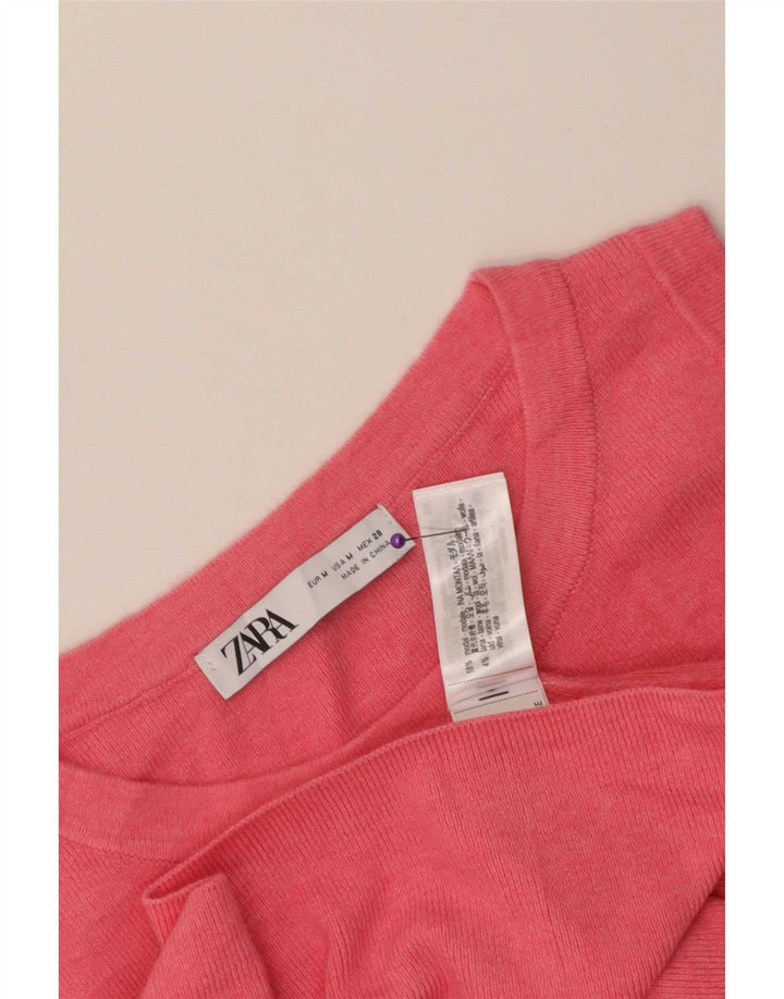 Zara Débardeur Femme UK 12 Modal Rose Moyen