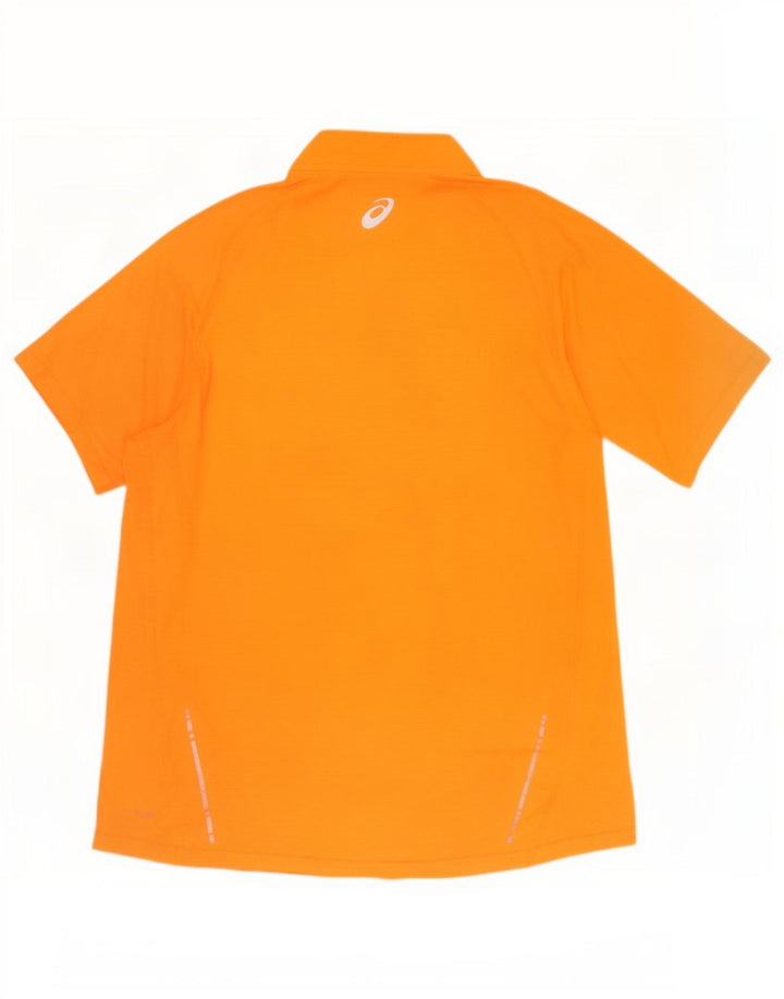 Asics T-shirt à col zippé pour homme 2XL Orange Polyester