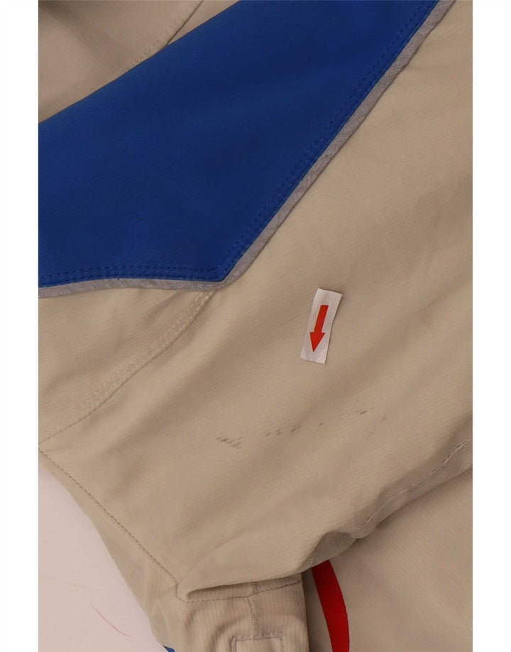 Vuarnet Veste de ski à capuche graphique pour homme UK 38 Beige moyen Colourblock