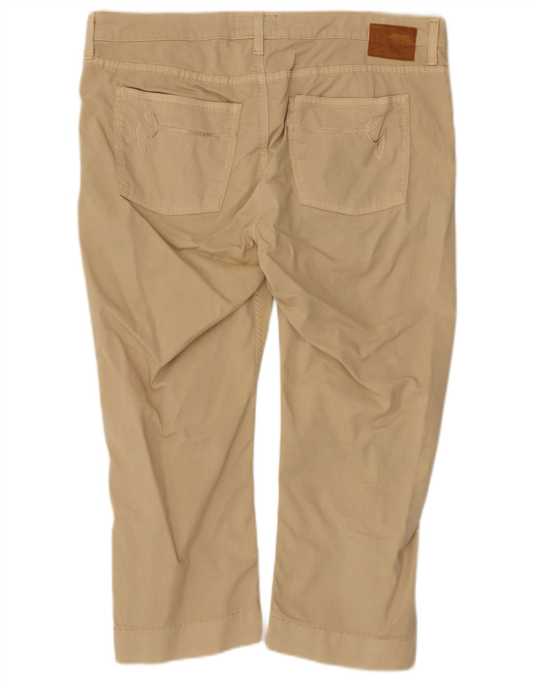 Gant Pantalon Capri W34 L20 Femme Beige Coton