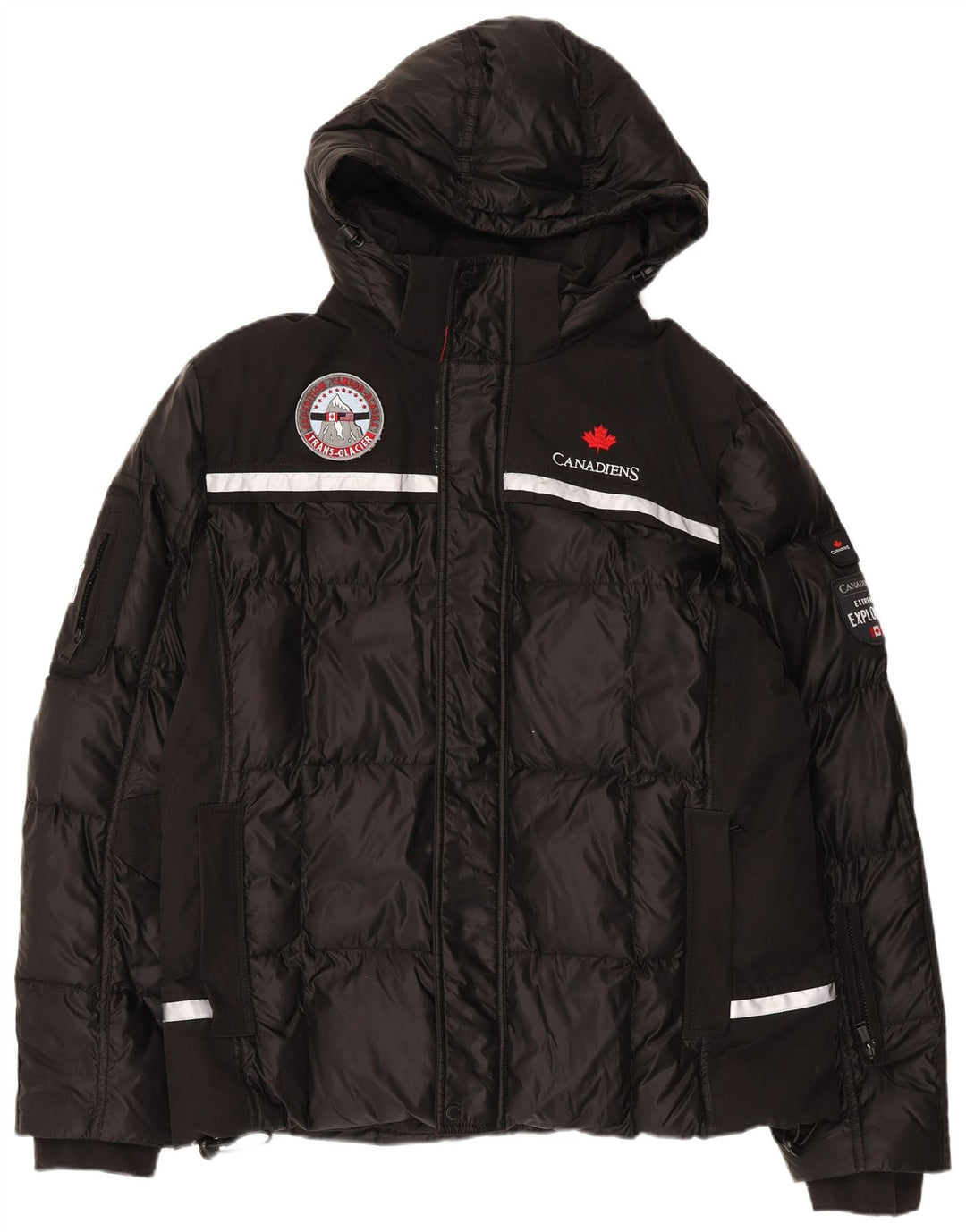 CANADIENS Veste matelassée à capuche pour hommes IT 56 3XL Noir Polyester