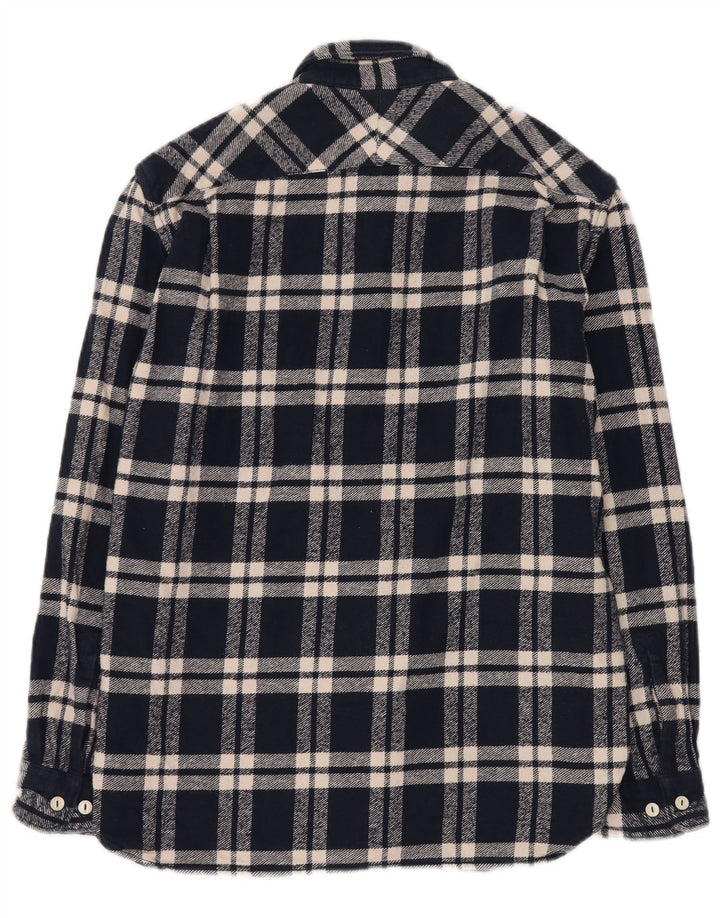 French Connection Chemise Ample en Flanelle Homme Bleu Marine à Carreaux