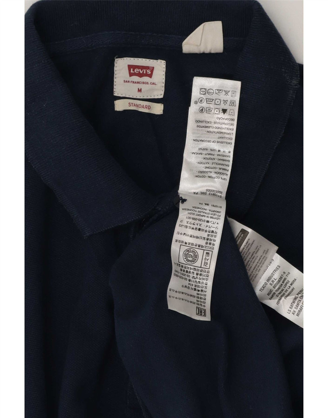 Levi's Polo Standard Homme Bleu Marine Moyen Coton