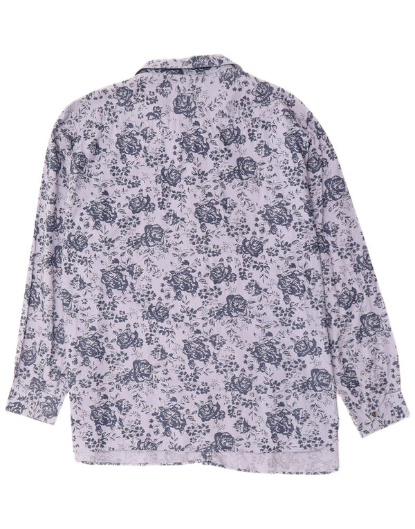 French Connection Chemise Homme 2XL Bleu Floral Coton