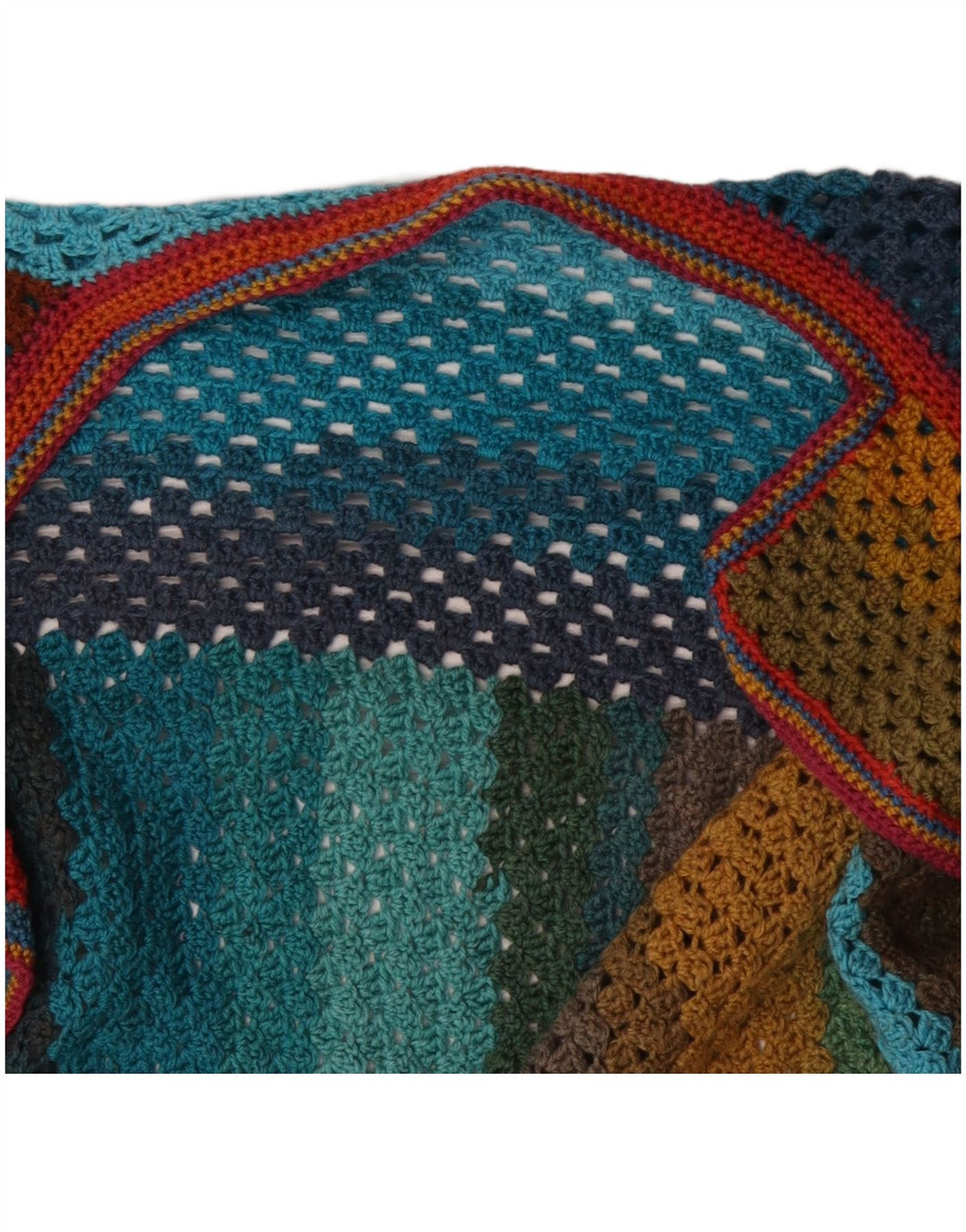 VINTAGE Femmes Surdimensionné Longline Cardigan Pull UK 22 3XL Multicolore