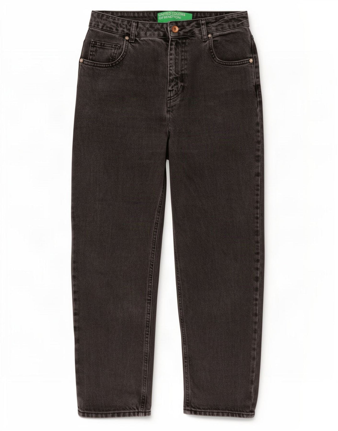 Benetton Jean Fuselé Femme W30 L27 Gris Coton