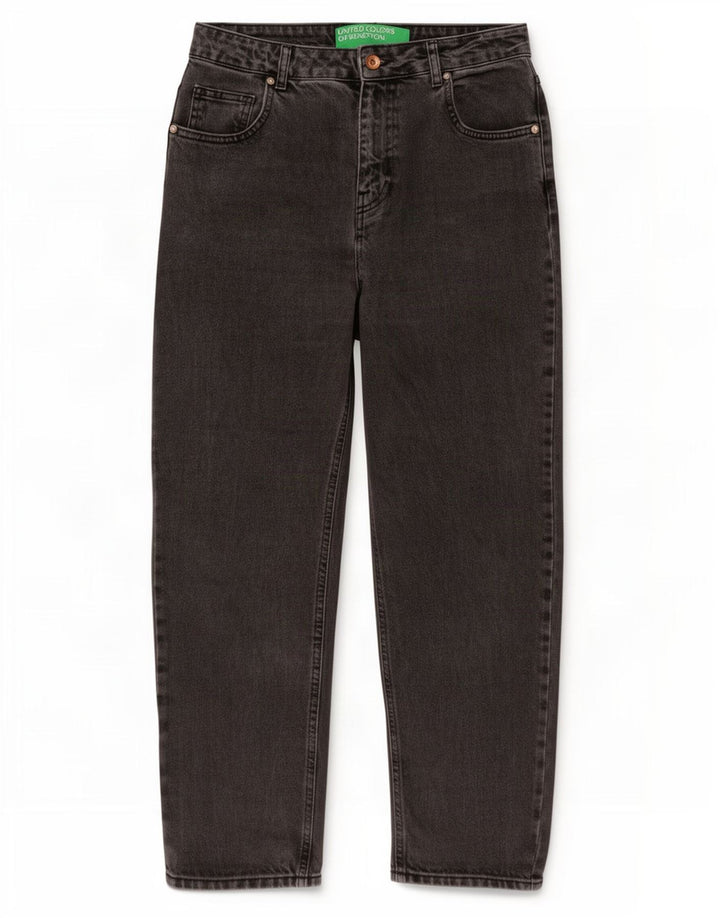 Benetton Jean Fuselé Femme W30 L27 Gris Coton