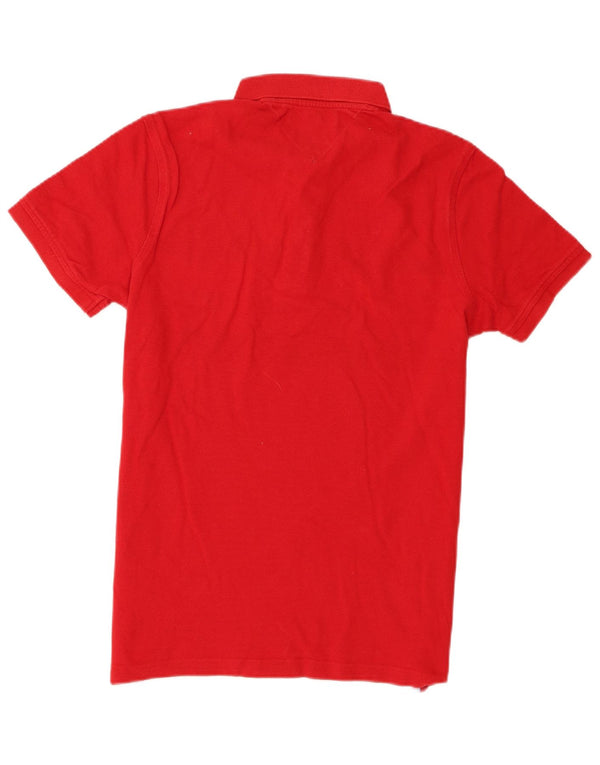 Tommy Hilfiger Polo Slim Fit pour Homme en Coton Colorblock Rouge Large