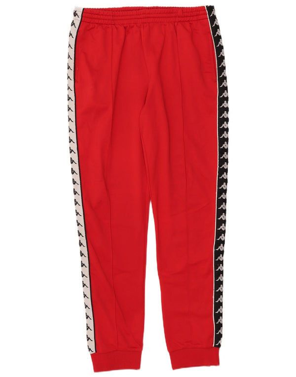 Kappa Pantalon de Survêtement Graphique Homme Joggers Large Rouge Colourblock