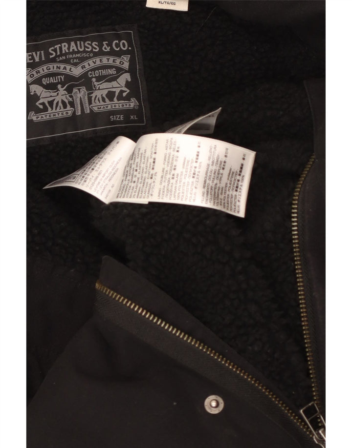 LEVI'S Veste Sherpa Utility Homme UK 42 XL Coton Noir