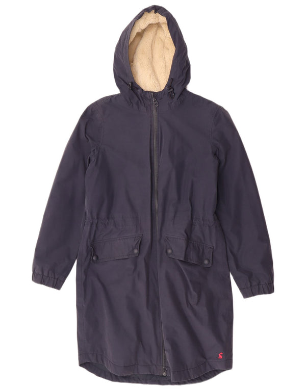 Joules Parka à capuche pour femme UK 10 Small Bleu marine Coton