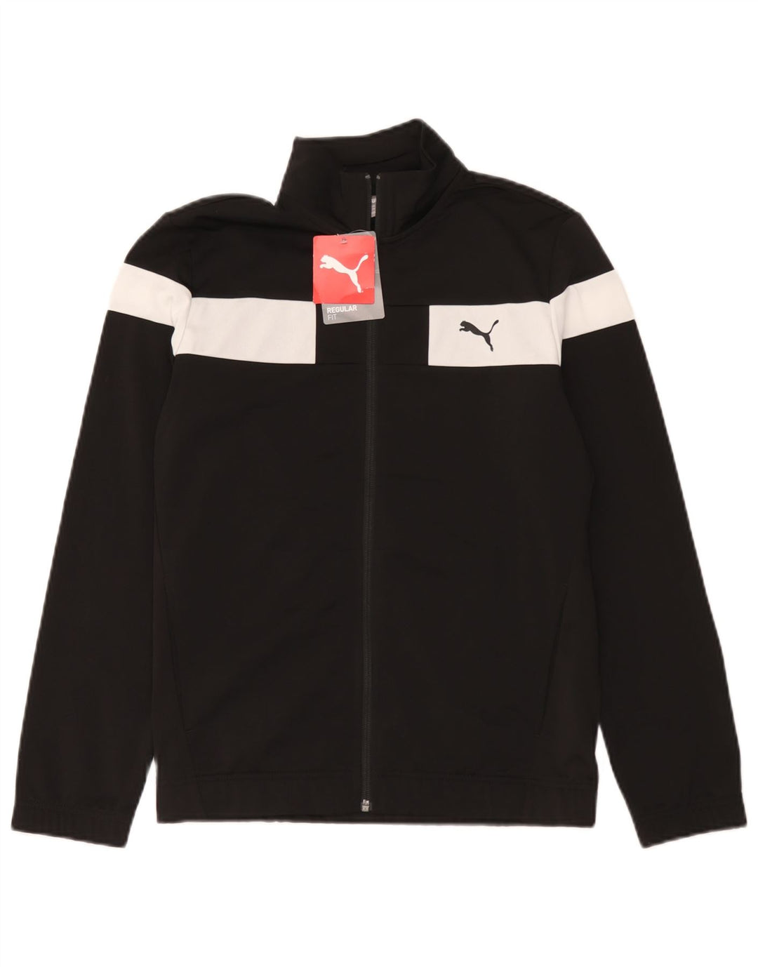 Puma Veste de Survêtement Garçon 13-14 ans Noir Colorblock Polyester