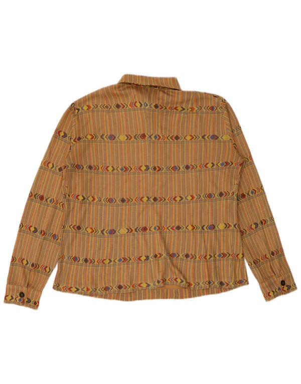Chemise pull femme vintage UK 12 Rayé Beige Moyen