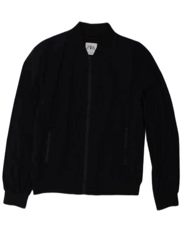 Zara Veste Bomber Homme UK 40 Large Bleu Marine