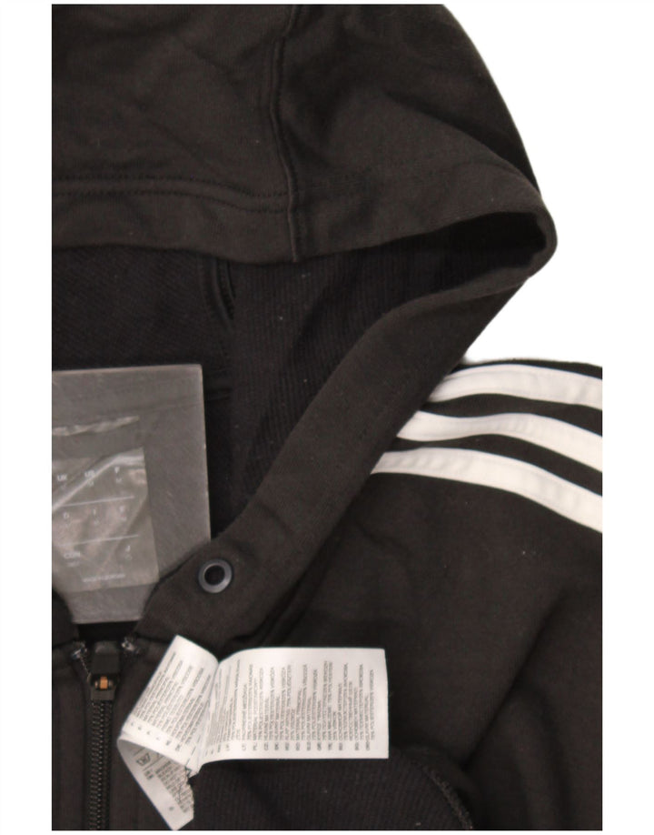 Adidas Pull à capuche zippé Climalite pour homme en polyester color block noir moyen