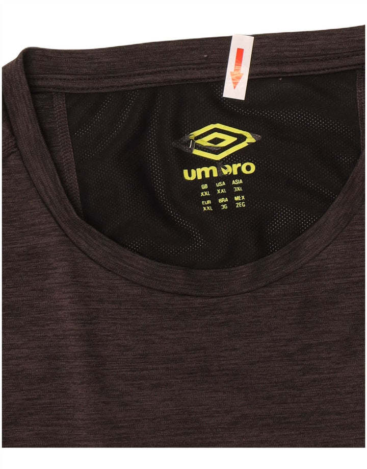 Umbro T-Shirt Homme Top 2XL Gris Colorblock Polyester