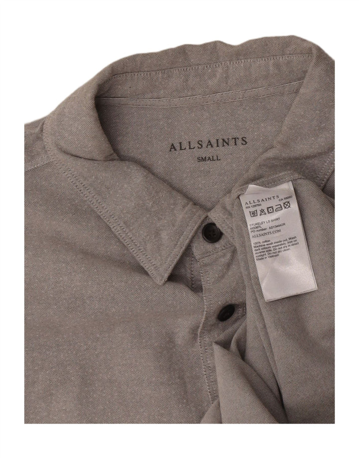 All Saints Chemise Homme Petit Gris Coton