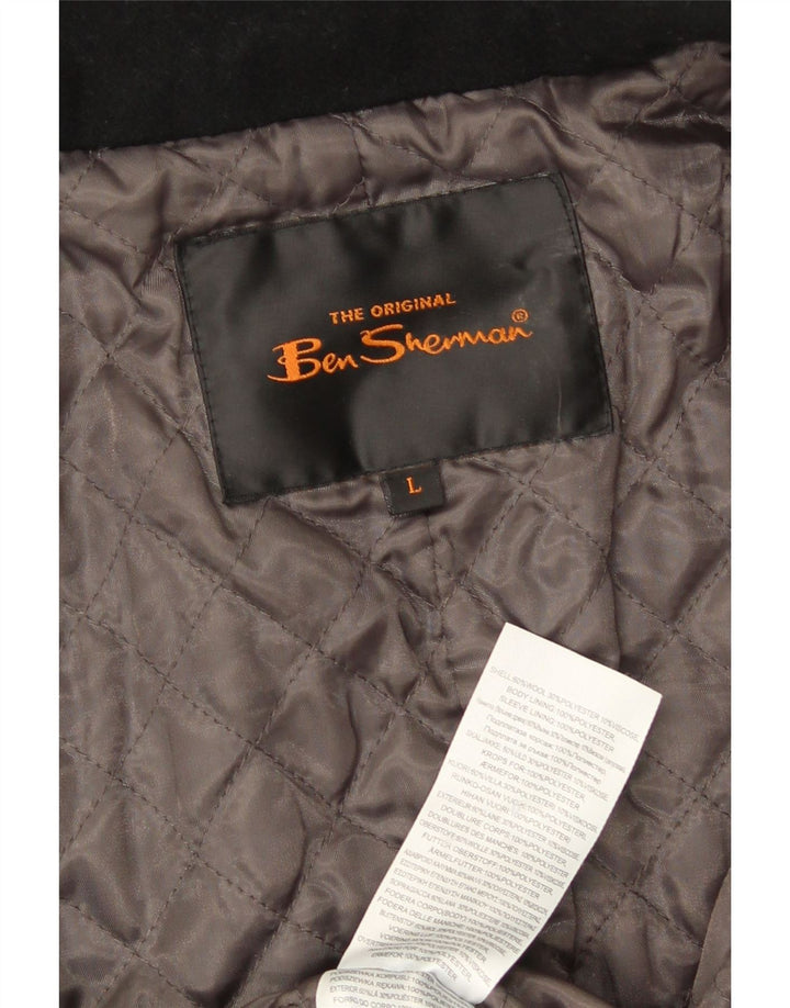 Ben Sherman Veste utilitaire pour homme UK 40 Grande laine noire