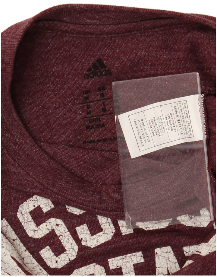 Adidas Haut graphique à manches longues pour homme Bordeaux moyen
