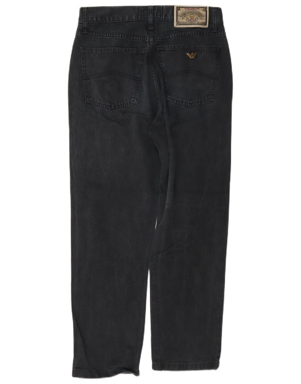 Armani Pantalon décontracté droit pour homme W32 L28 Gris Coton
