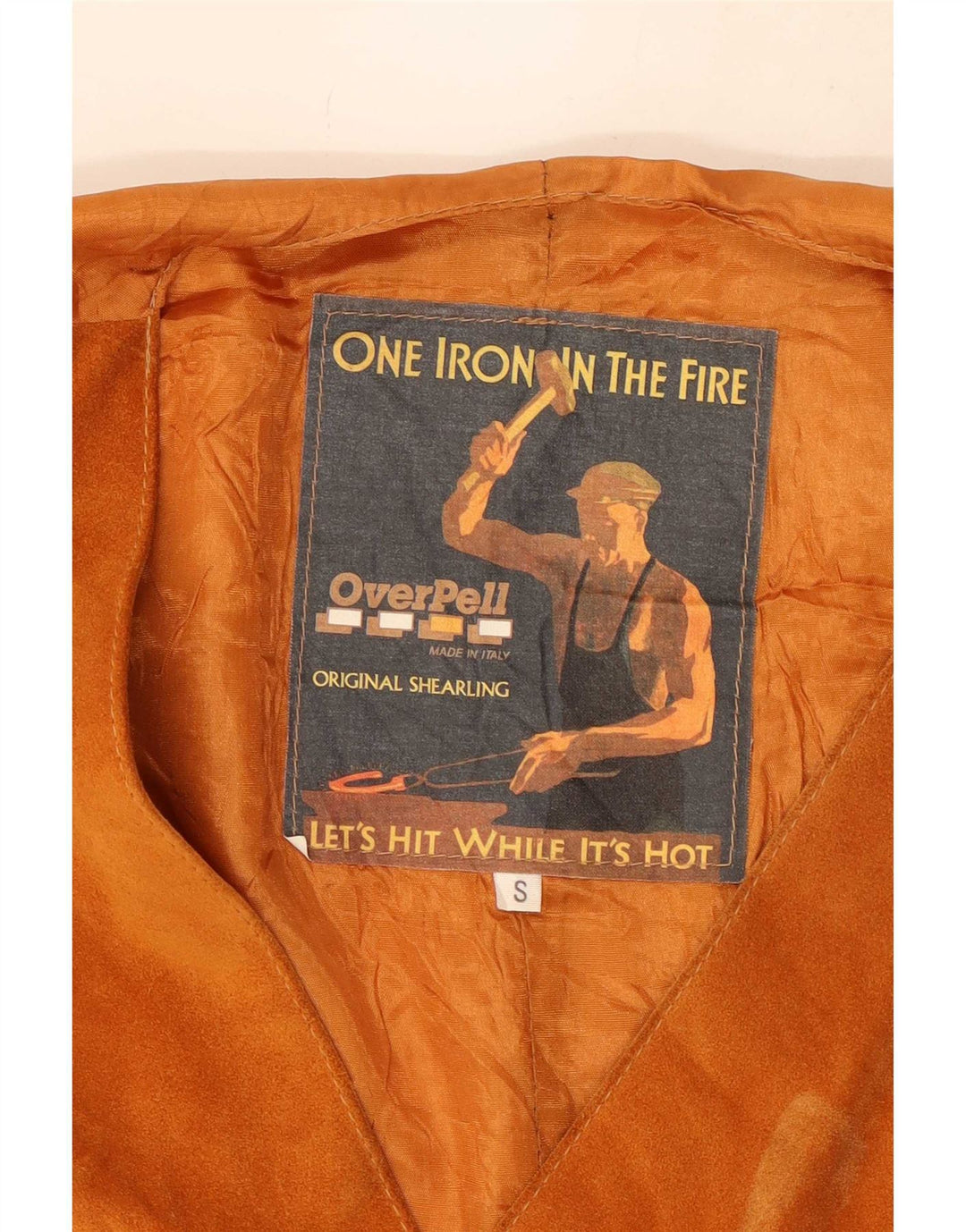 gilet en daim vintage pour hommes petit brun