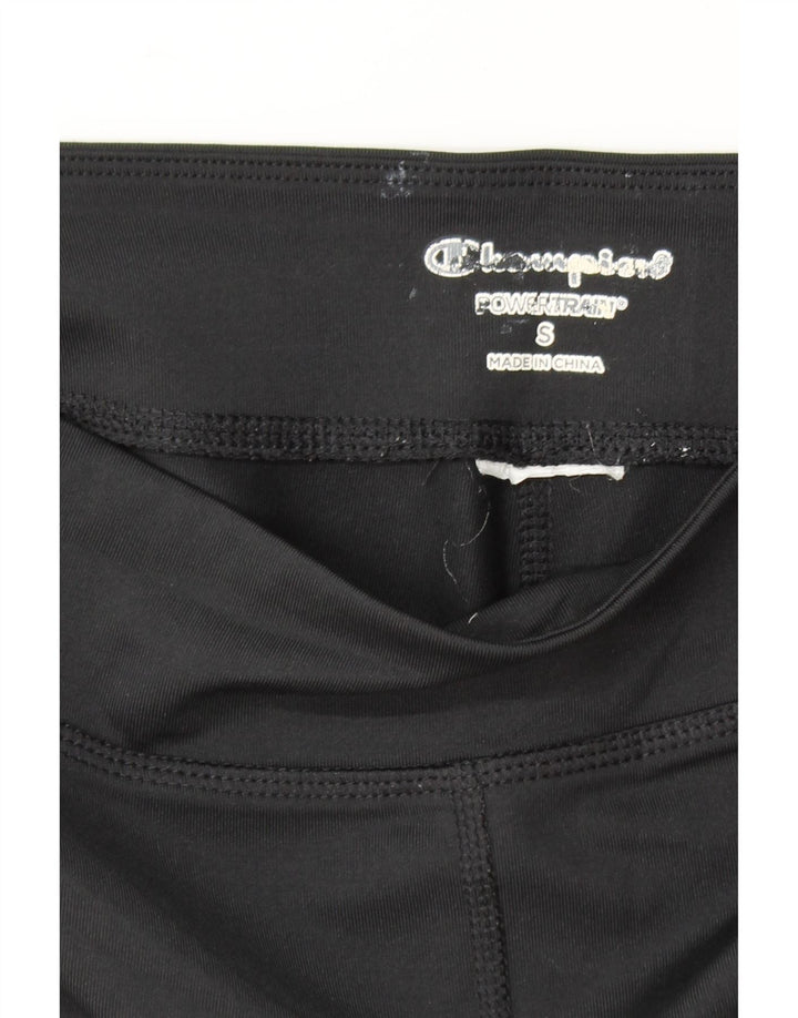 CHAMPION Womens Capri Leggings UK 8 Small  Black Colourblock Vintage Champion and Second-Hand Champion from Messina Hembry 