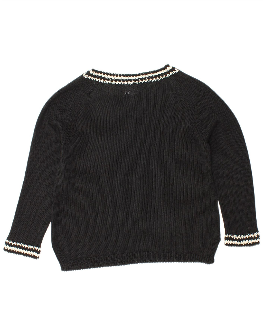 MAX MARA Pull court à col bateau pour femme UK 10 Petit Noir