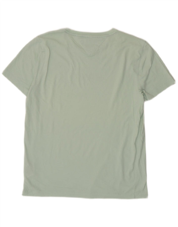 TOMMY HILFIGER T-shirt graphique pour femme UK 16 Large Vert Coton