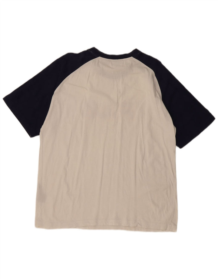 FILA T-shirt graphique pour hommes, grand, en coton color block blanc