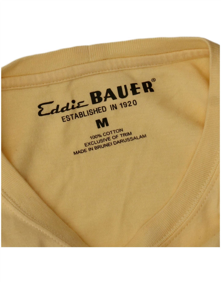 Eddie Bauer T-Shirt Homme Haut Jaune Moyen Coton