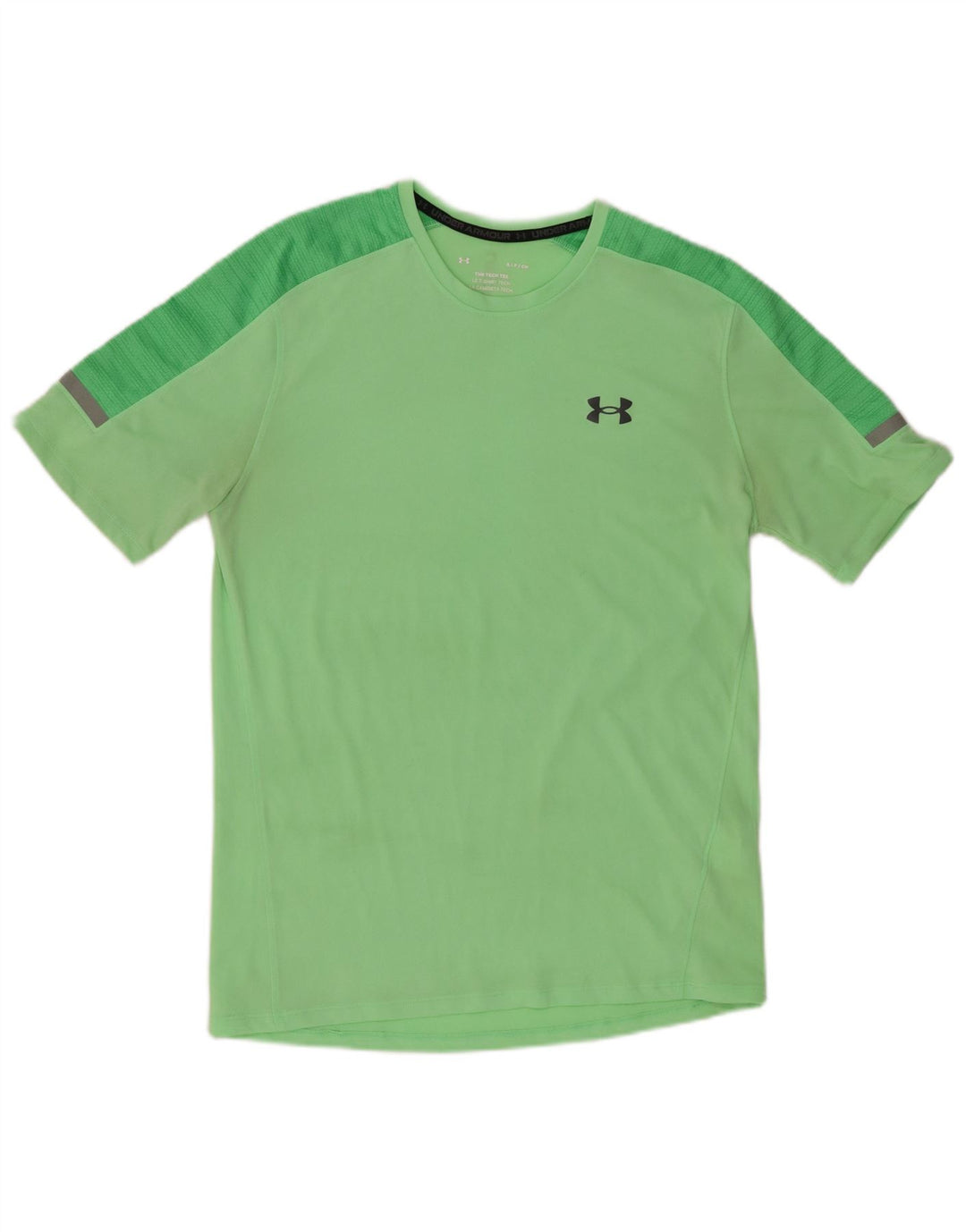 UNDER ARMOUR T-Shirt Graphique Homme Petit Vert Colorblock Polyester