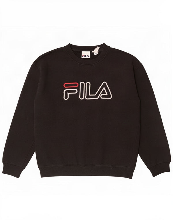 Fila Sweat-shirt graphique pour hommes, petit, noir