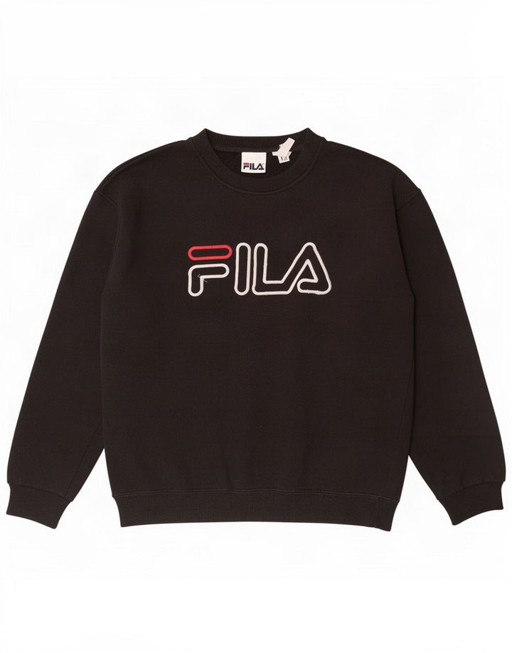 Fila Sweat-shirt graphique pour hommes, petit, noir