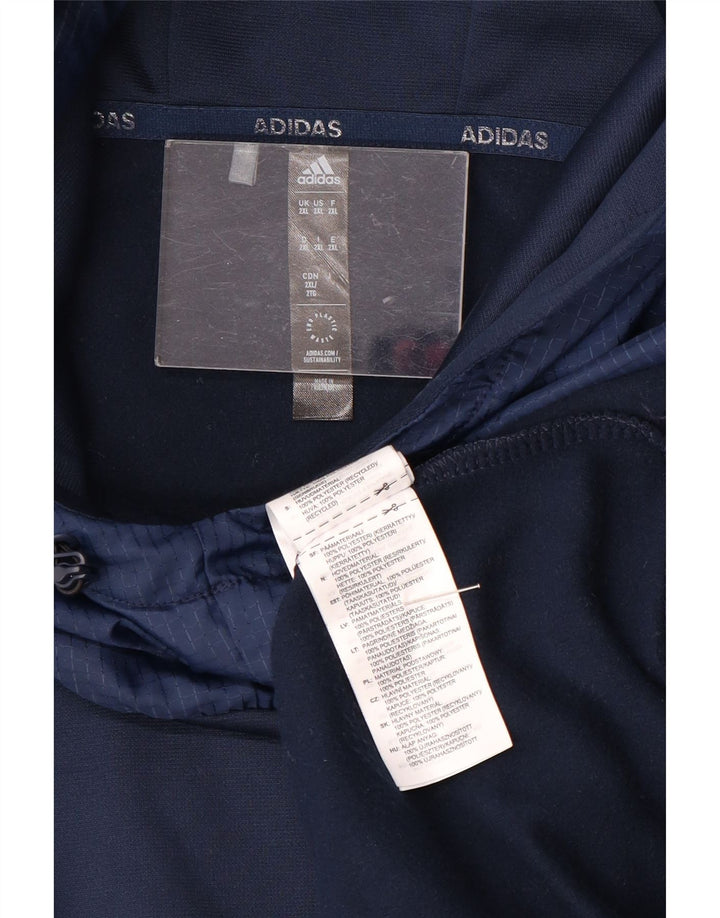 Adidas Pull à capuche pour homme 2XL Bleu marine Polyester Sports