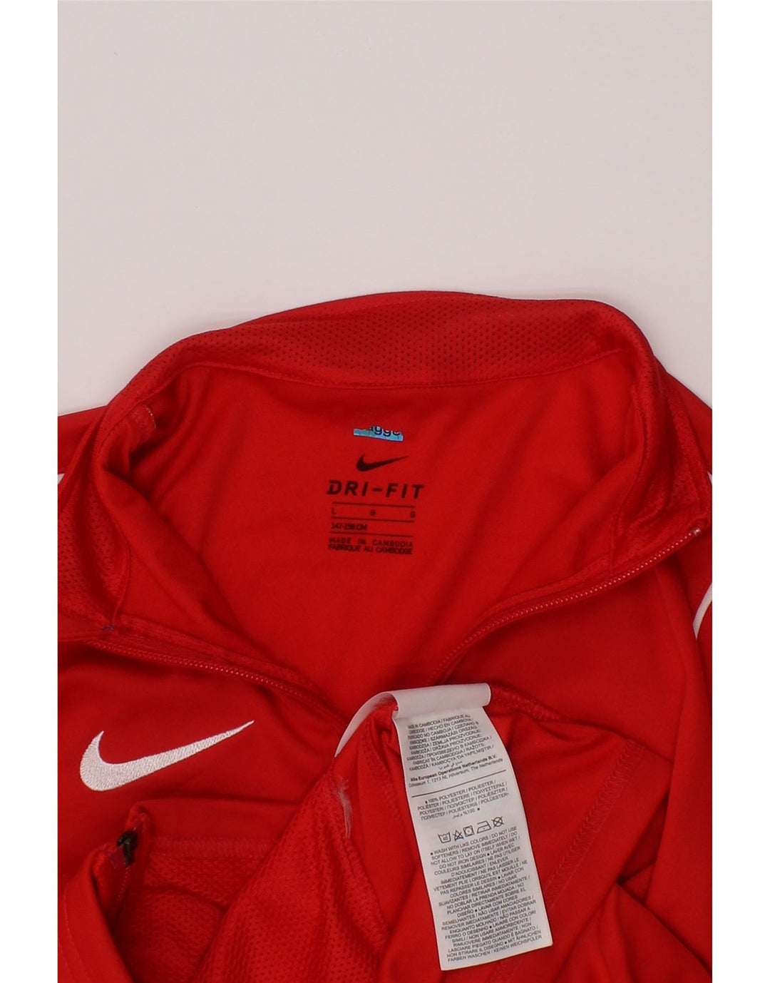 NIKE Veste de survêtement Dri Fit pour garçon 12-13 ans Large Rouge Polyester