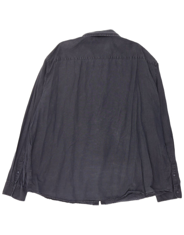 Marks & Spencer Chemise coupe régulière pour homme 4XL Bleu marine Lin