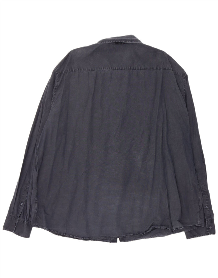 Marks & Spencer Chemise coupe régulière pour homme 4XL Bleu marine Lin