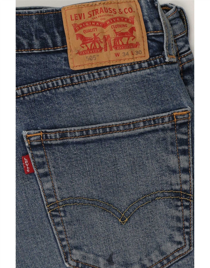 Levi's Jean 505 Regular Straight Homme Bleu Coton W34 L30