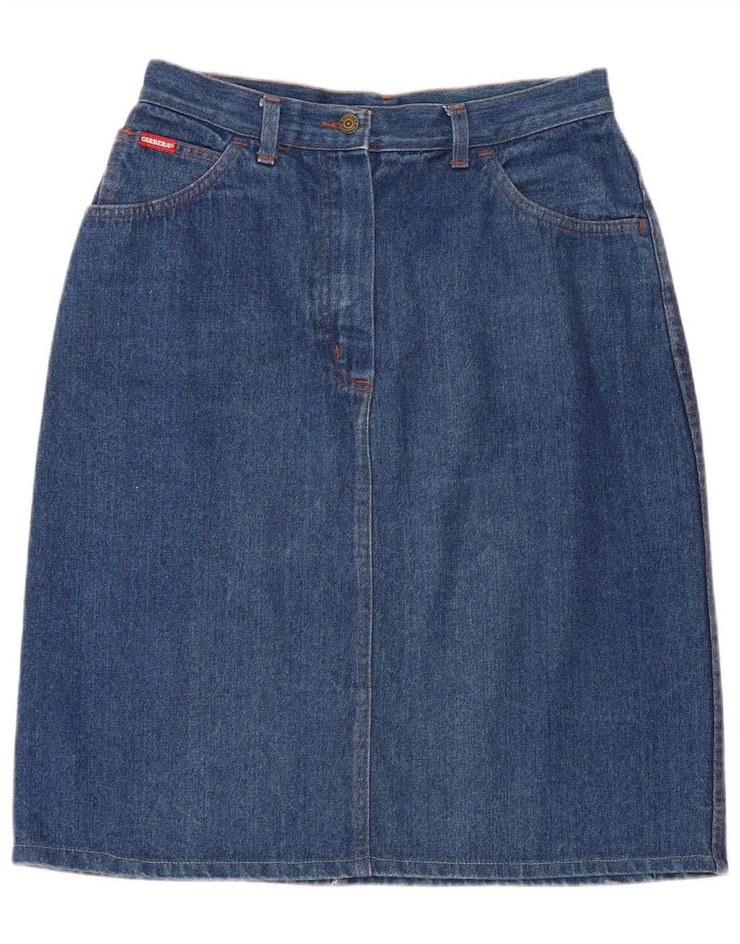 CARRERA Femme Jupe En Jean W32 Large Bleu Coton