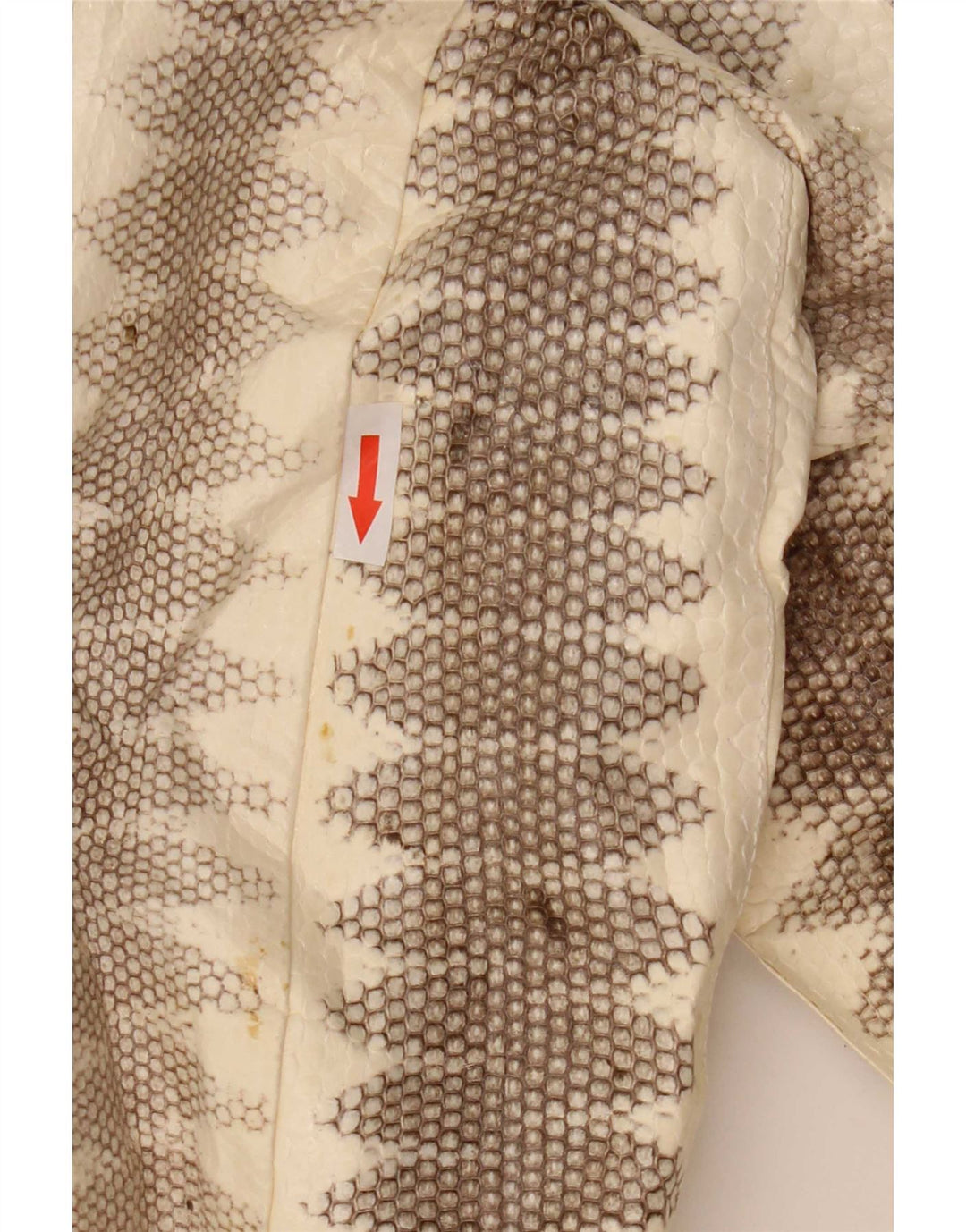 Lee Sands Veste en cuir pour homme UK 40 Grand imprimé animal beige