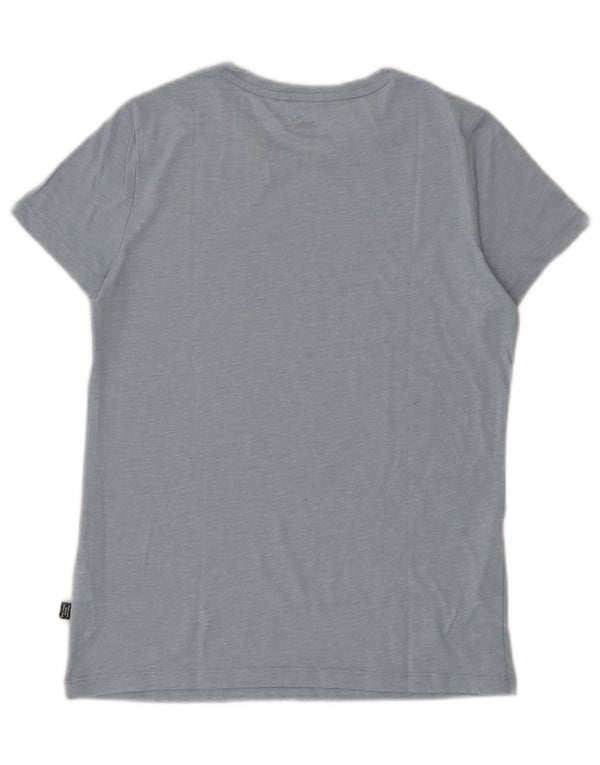 Puma T-shirt graphique pour femme UK 10 Small Bleu moucheté Polyester
