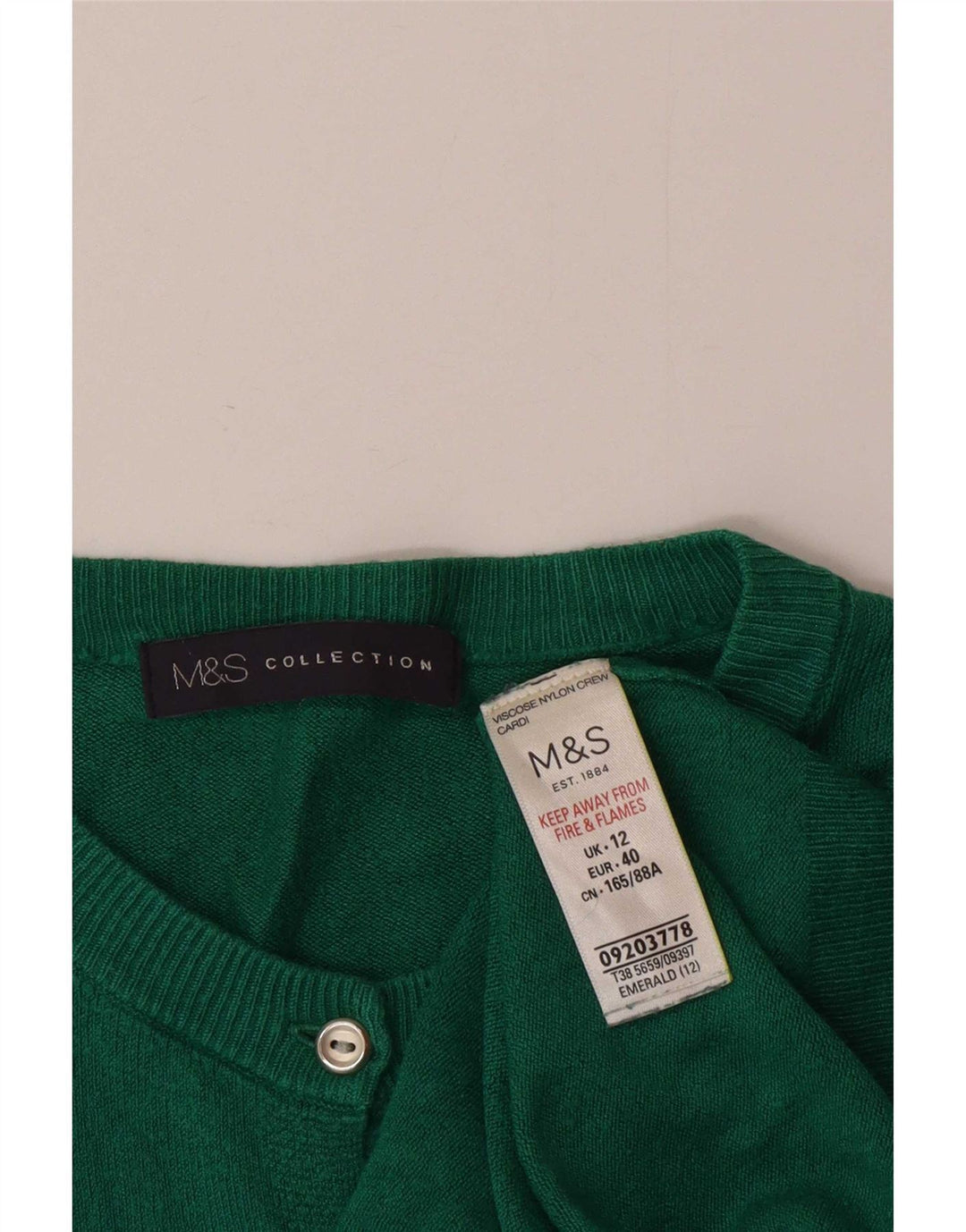 Marks & Spencer Cardigan pour femme en viscose vert moyen UK 42
