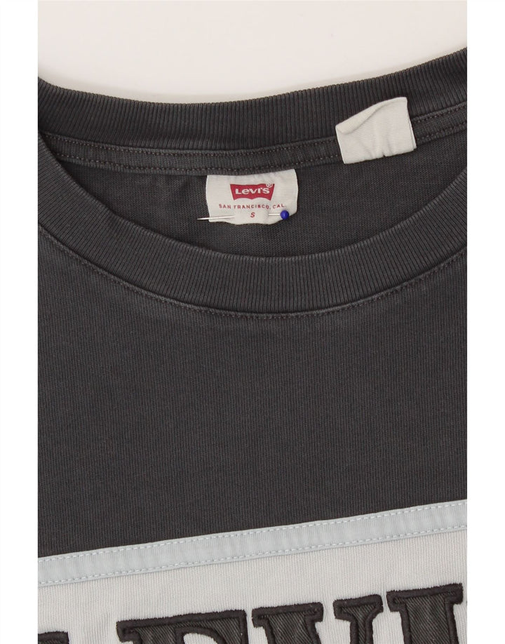 Levi's Womens Oversized Graphic T-Shirt Top UK 10 Small Grey Colourblock