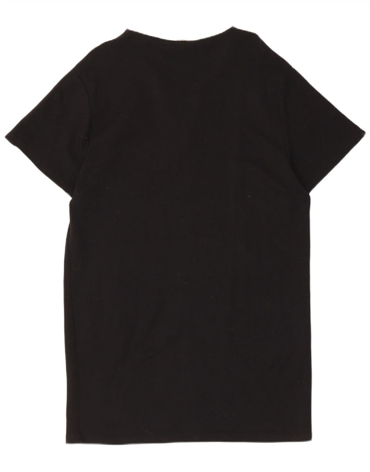 Zara Robe T-Shirt Femme UK 14 Moyen Noir